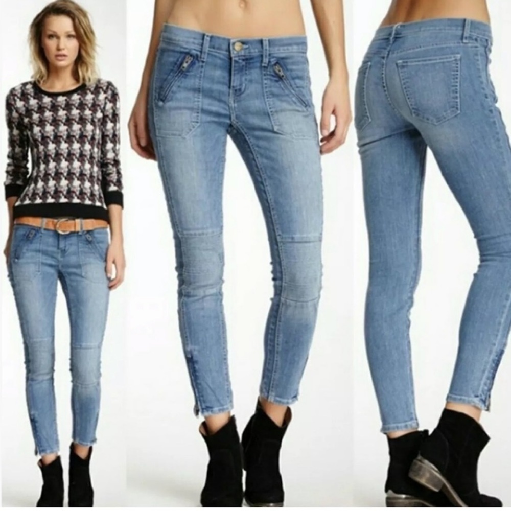 Current Elliott The Moto Stiletto Jeans in Apache Blue 29